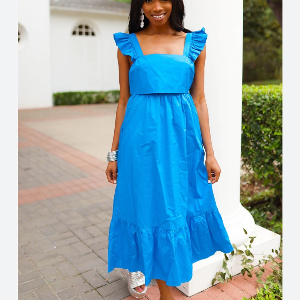 Buddy Love Vibrant Blue Midi Dress